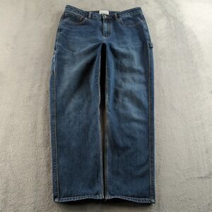 DU/ER Carpenter Jeans Mens Fits 32x28 Blue Faded Wide Skater Grunge Denim DUER